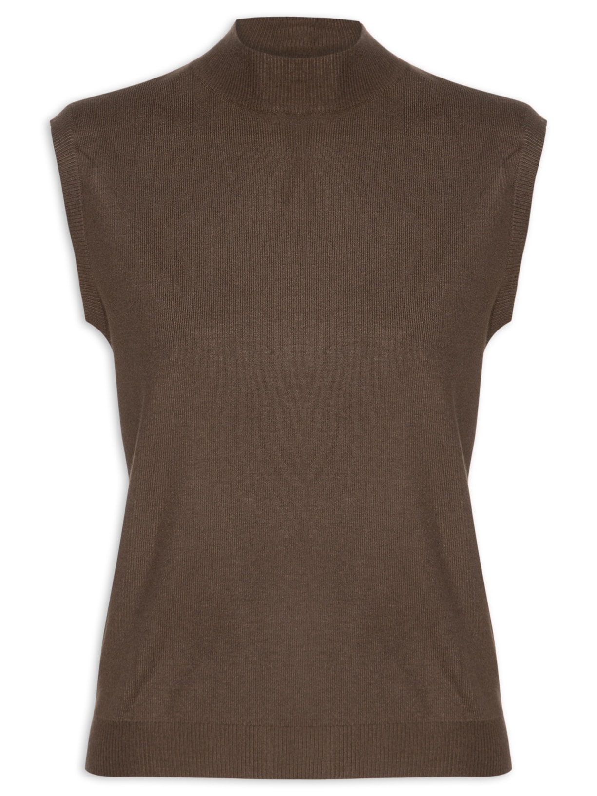 Blusa Feminina Gola Fechada - Marrom