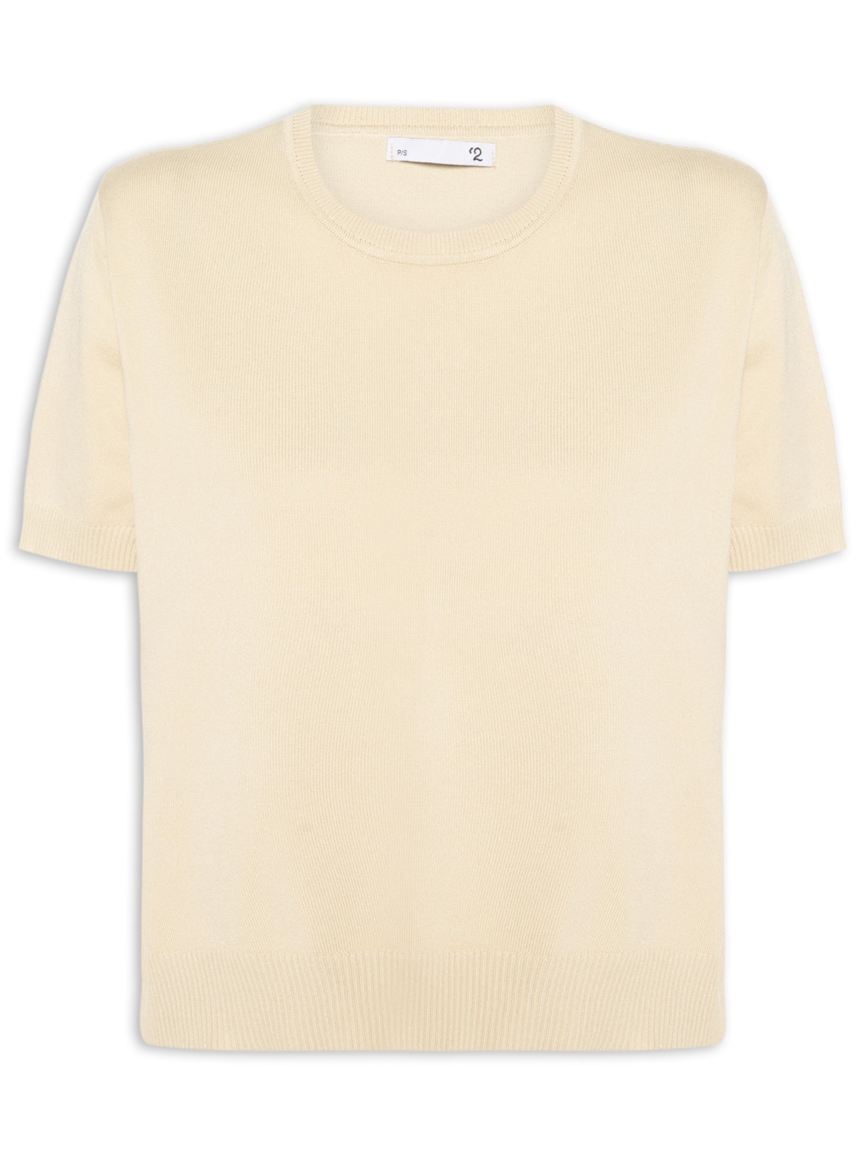 Blusa Feminina Gola Redonda em Tricot Bege '2Essential