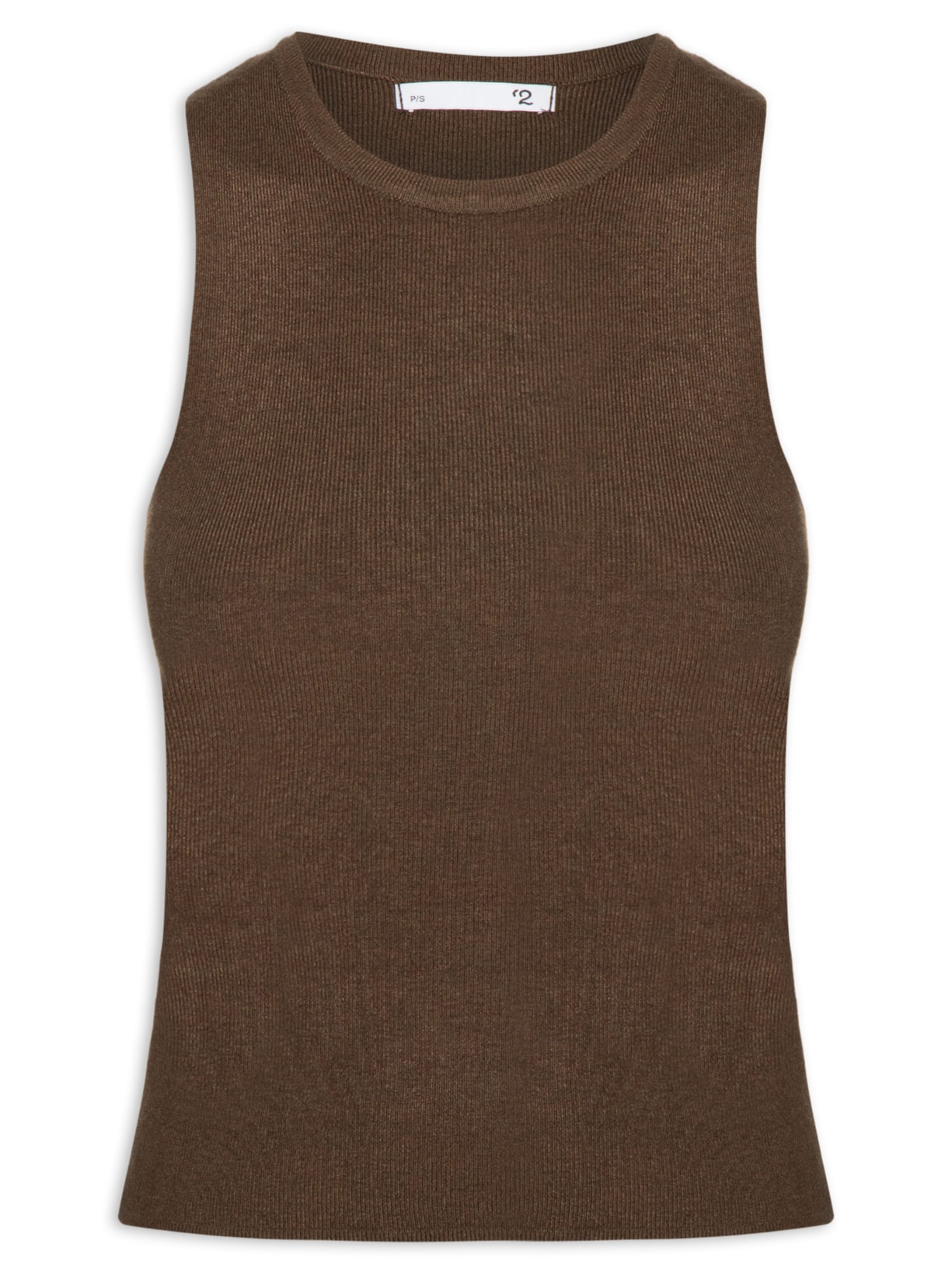 Blusa Feminina Gola Redonda Em Tricot Marrom '2Essential