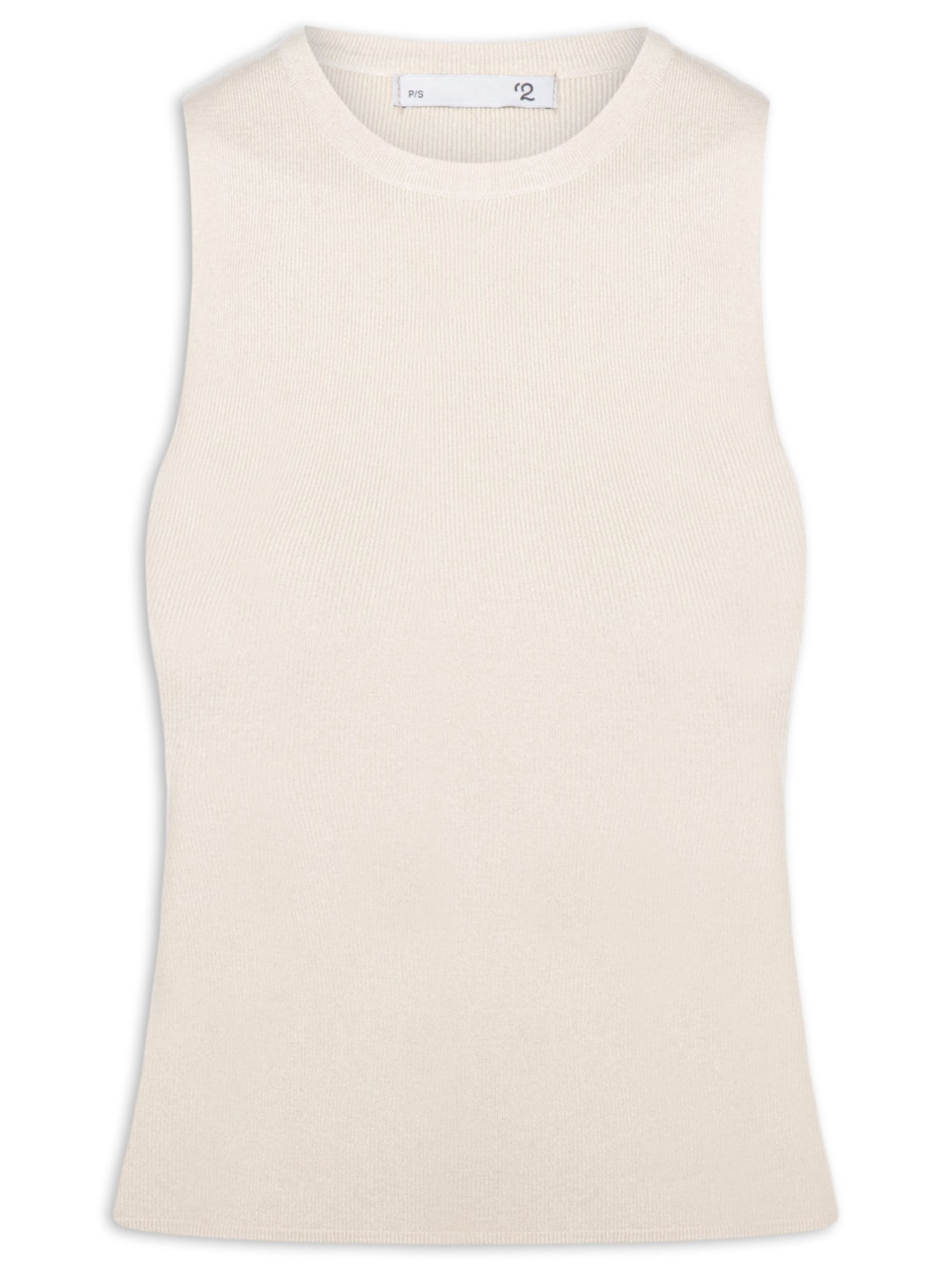 Blusa Feminina Gola Redonda Em Tricot - Off White