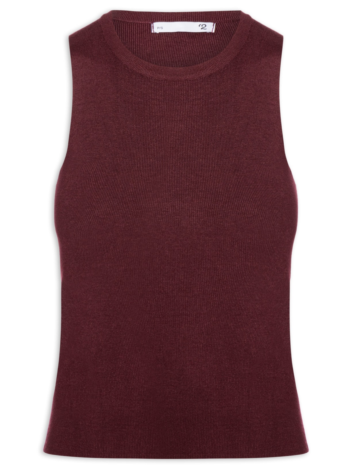 Blusa Feminina Gola Redonda Em Tricot - Vermelho