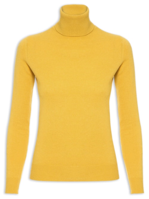 Blusa Feminina Gola Rolê Cashmere - Amarelo