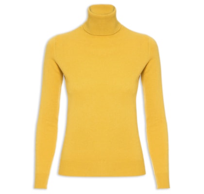 Blusa Feminina Gola Rolê Cashmere - Amarelo