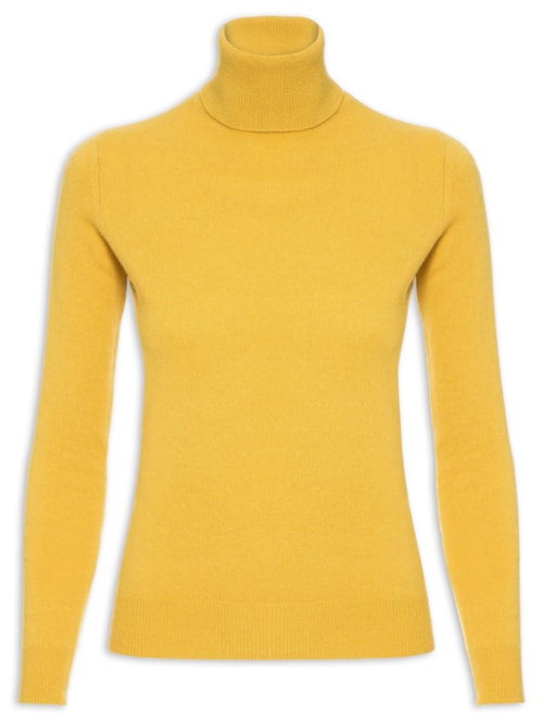 Blusa Feminina Gola Rolê Cashmere - Amarelo