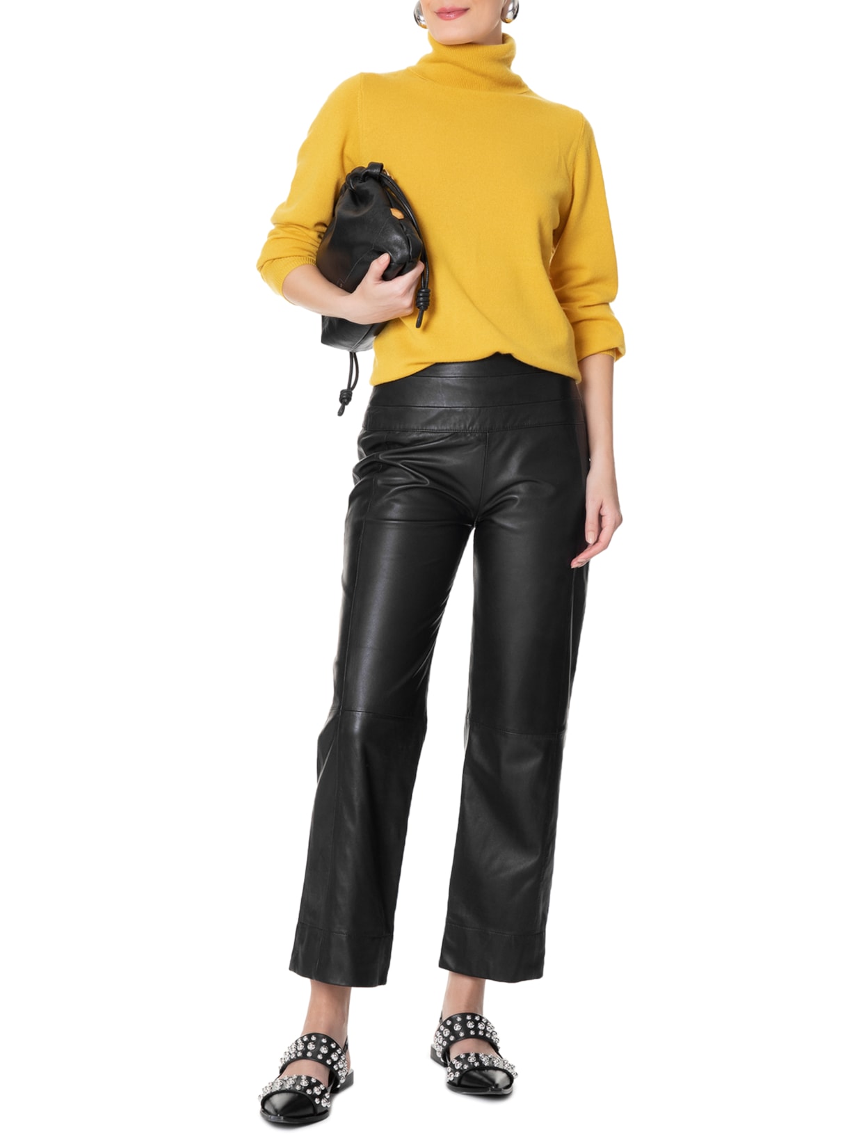 Blusa Feminina Gola Rolê Cashmere Amarelo '2Essential