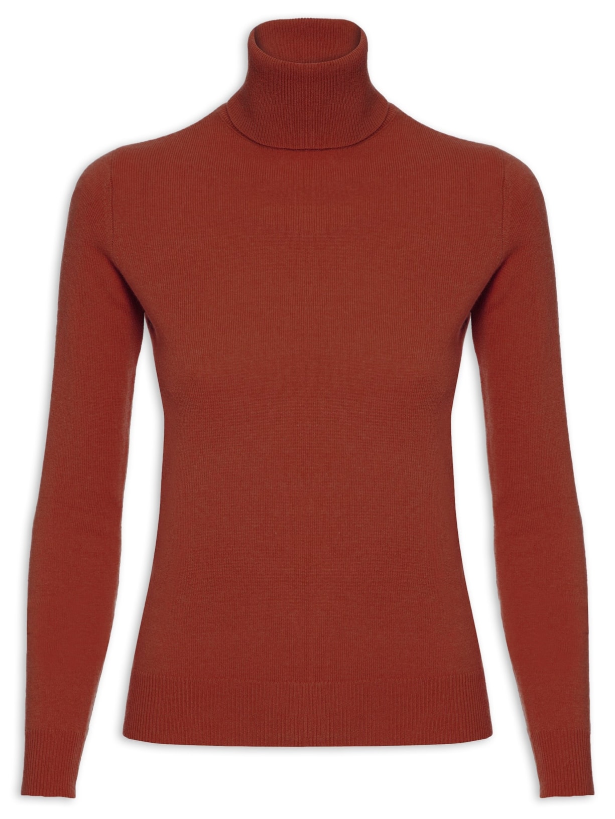 Blusa Feminina Gola Rolê Cashmere - Marrom