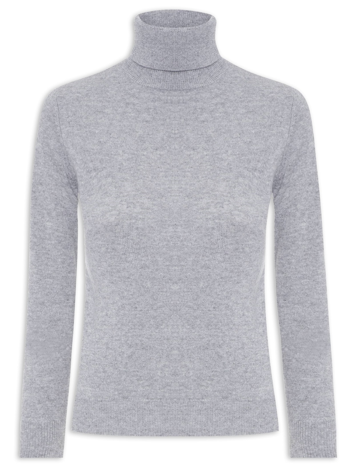 Blusa Feminina Gola Rolê Puro Cashmere - Cinza