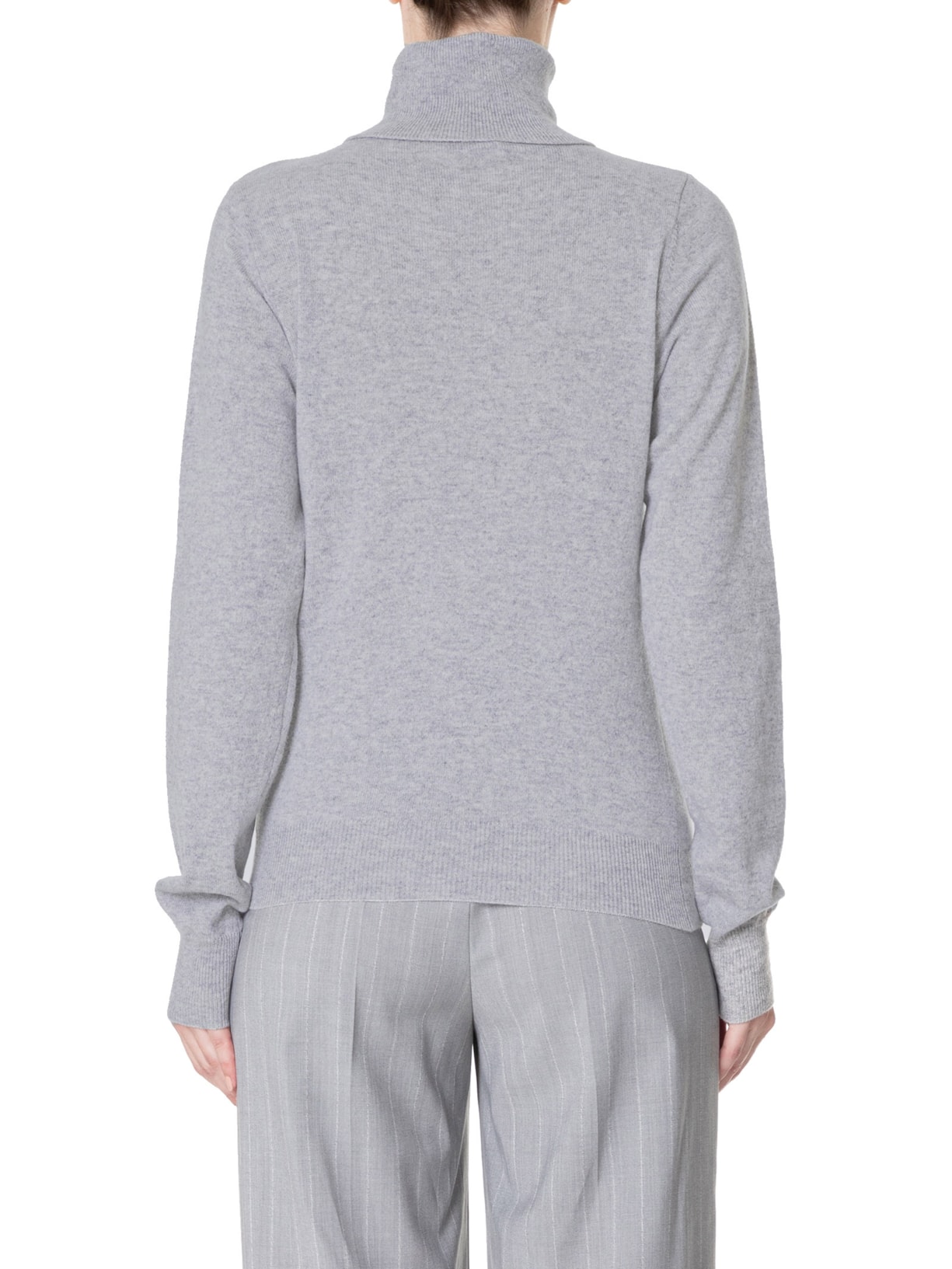 Blusa Feminina Gola Rolê Puro Cashmere Cinza '2Essential