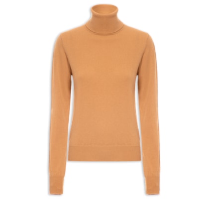 Blusa Feminina Gola Rolê Puro Cashmere - Laranja