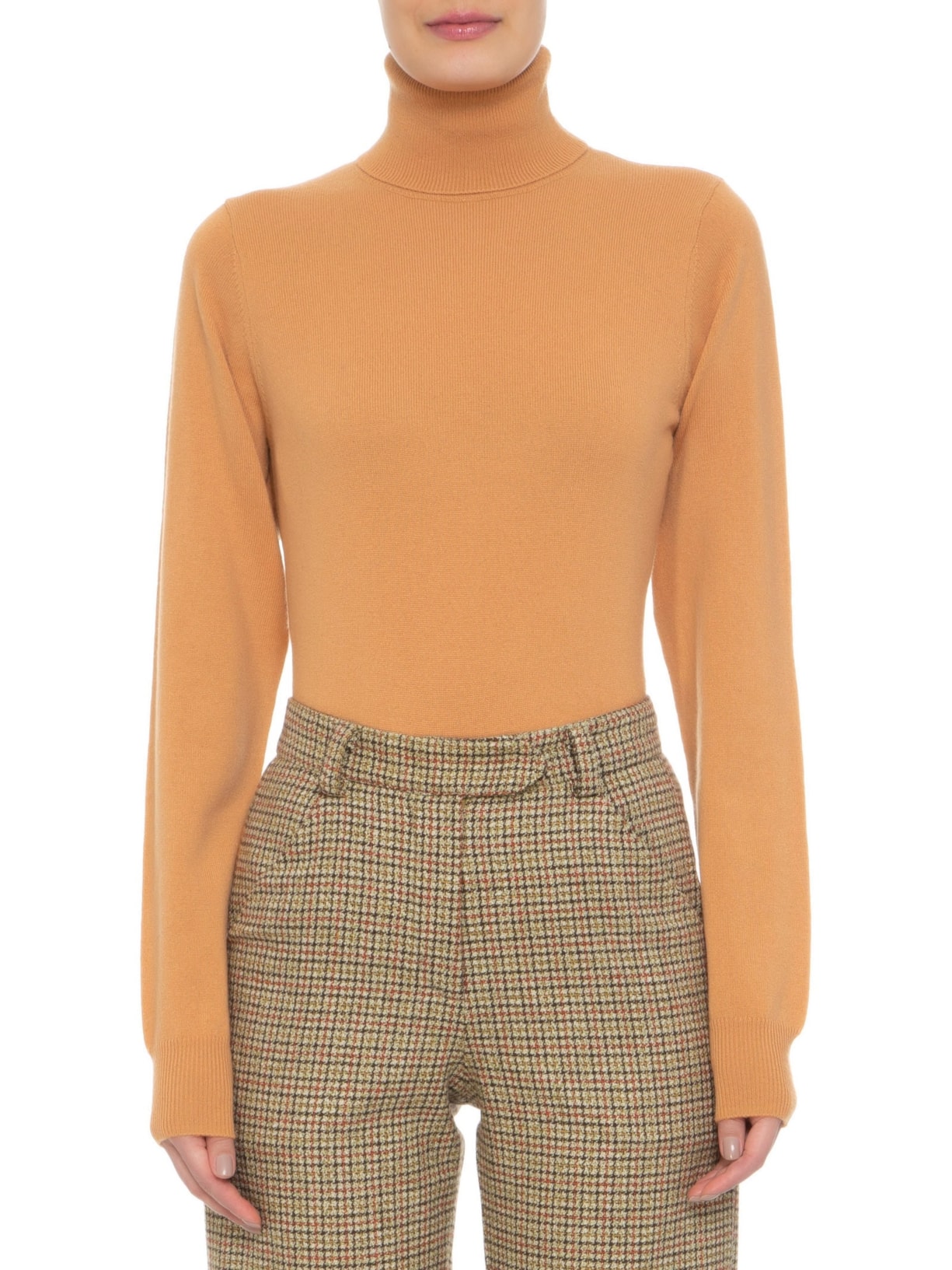 Blusa Feminina Gola Rolê Puro Cashmere Laranja '2Essential