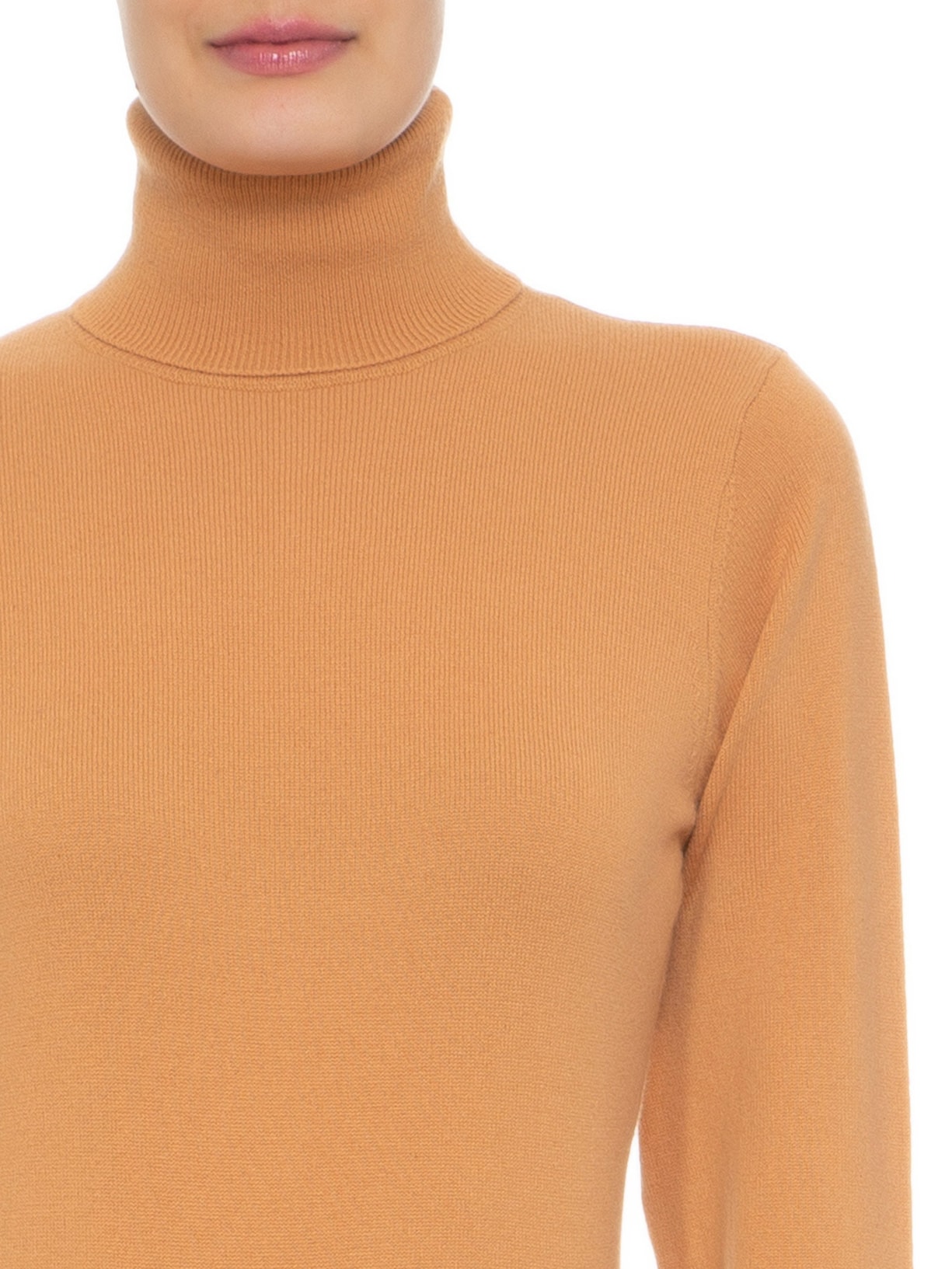 Blusa Feminina Gola Rolê Puro Cashmere Laranja '2Essential