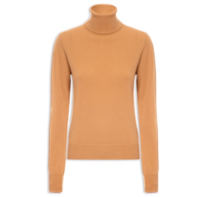 Blusa Feminina Gola Rolê Puro Cashmere - Laranja