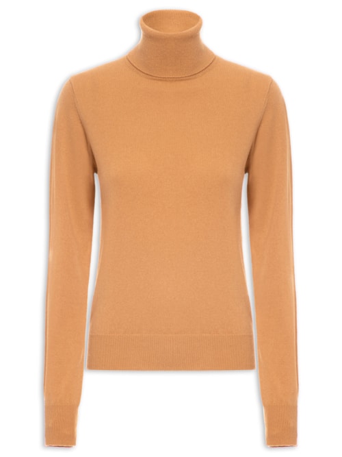 Blusa Feminina Gola Rolê Puro Cashmere - Laranja