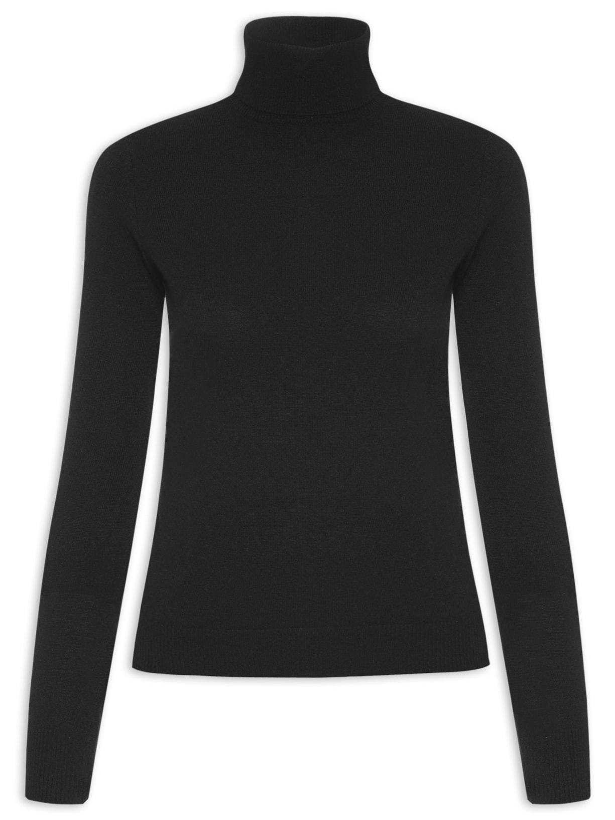 Blusa Feminina Gola Rolê Puro Cashmere - Preto