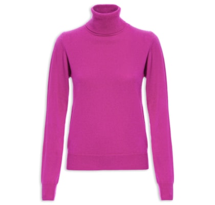 Blusa Feminina Gola Rolê Puro Cashmere - Rosa