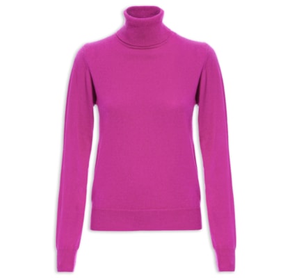 Blusa Feminina Gola Rolê Puro Cashmere - Rosa