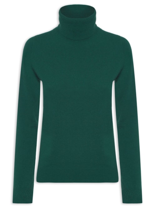 Blusa Feminina Gola Rolê Puro Cashmere - Verde
