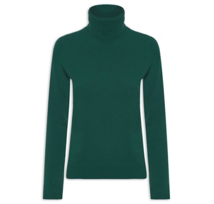 Blusa Feminina Gola Rolê Puro Cashmere - Verde