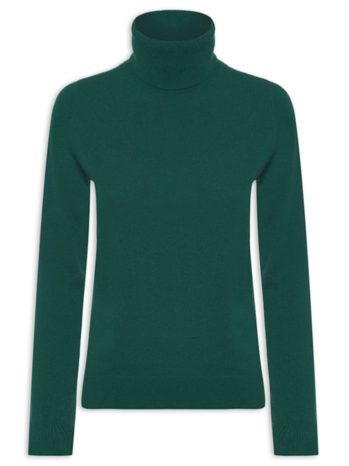 Blusa Feminina Gola Rolê Puro Cashmere - Verde