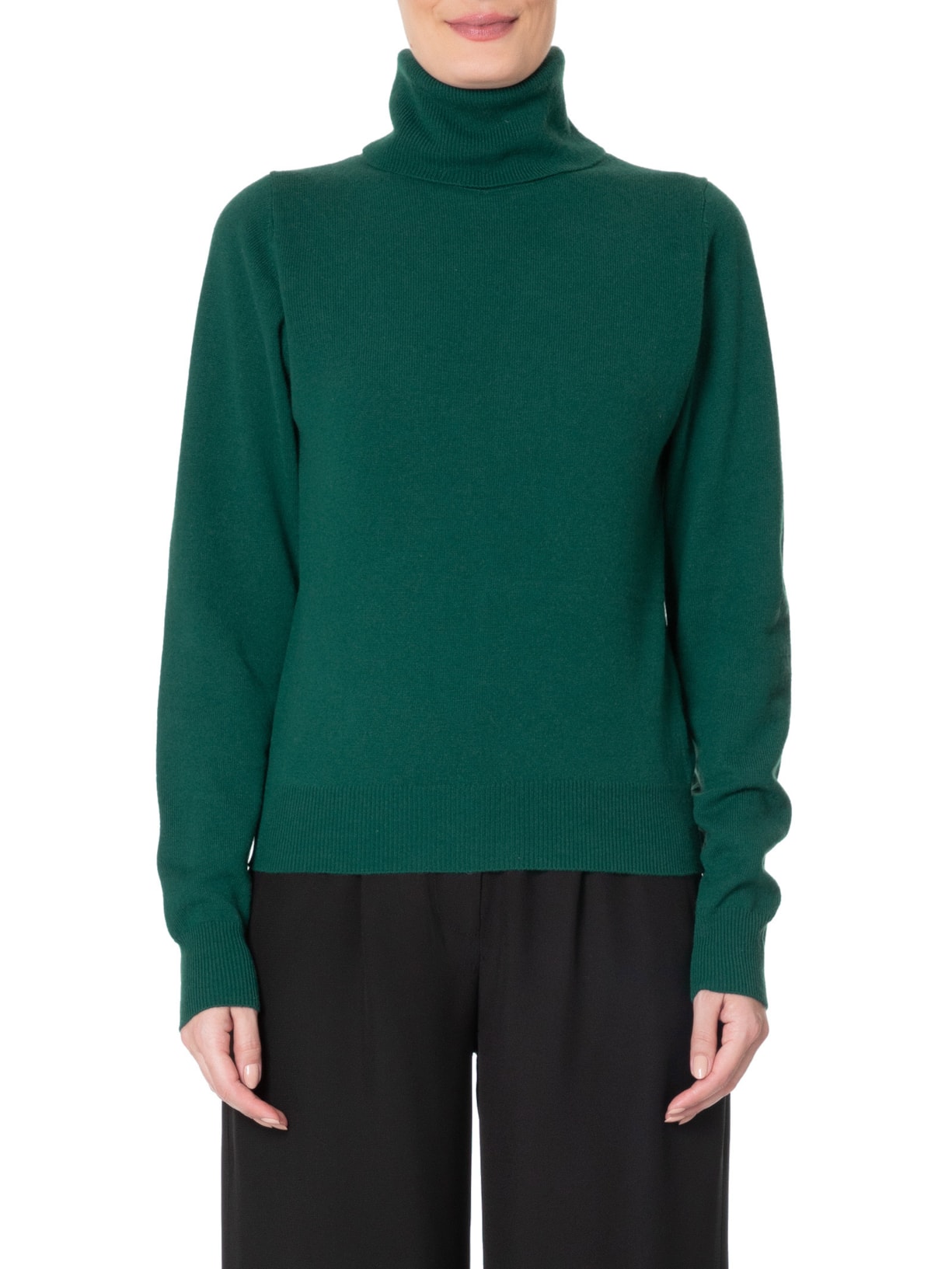 Blusa Feminina Gola Rolê Puro Cashmere Verde '2Essential