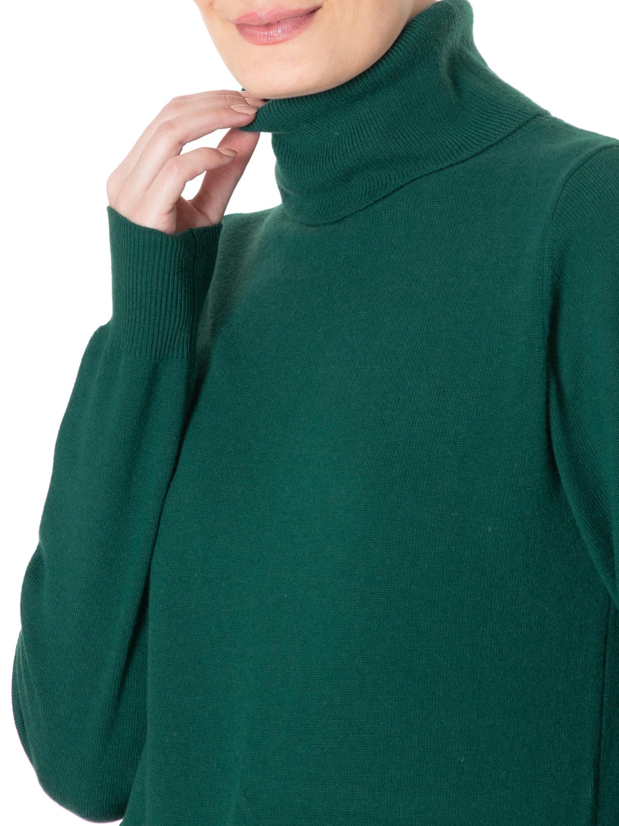 Blusa Feminina Gola Rolê Puro Cashmere Verde '2Essential