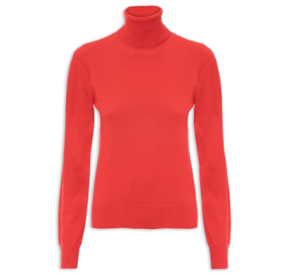 Blusa Feminina Gola Rolê Puro Cashmere - Vermelho