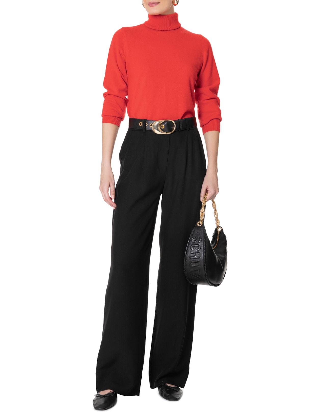 Blusa Feminina Gola Rolê Puro Cashmere Vermelho '2Essential