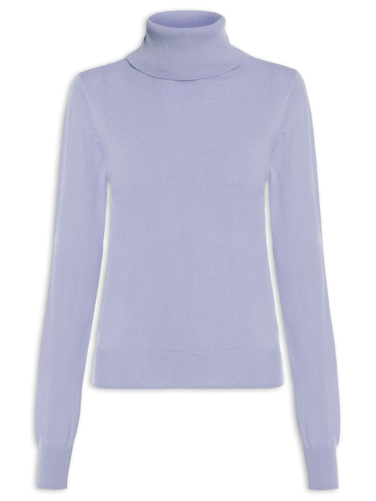 Blusa Feminina Gola Rulê Puro Cashmere - Lilás
