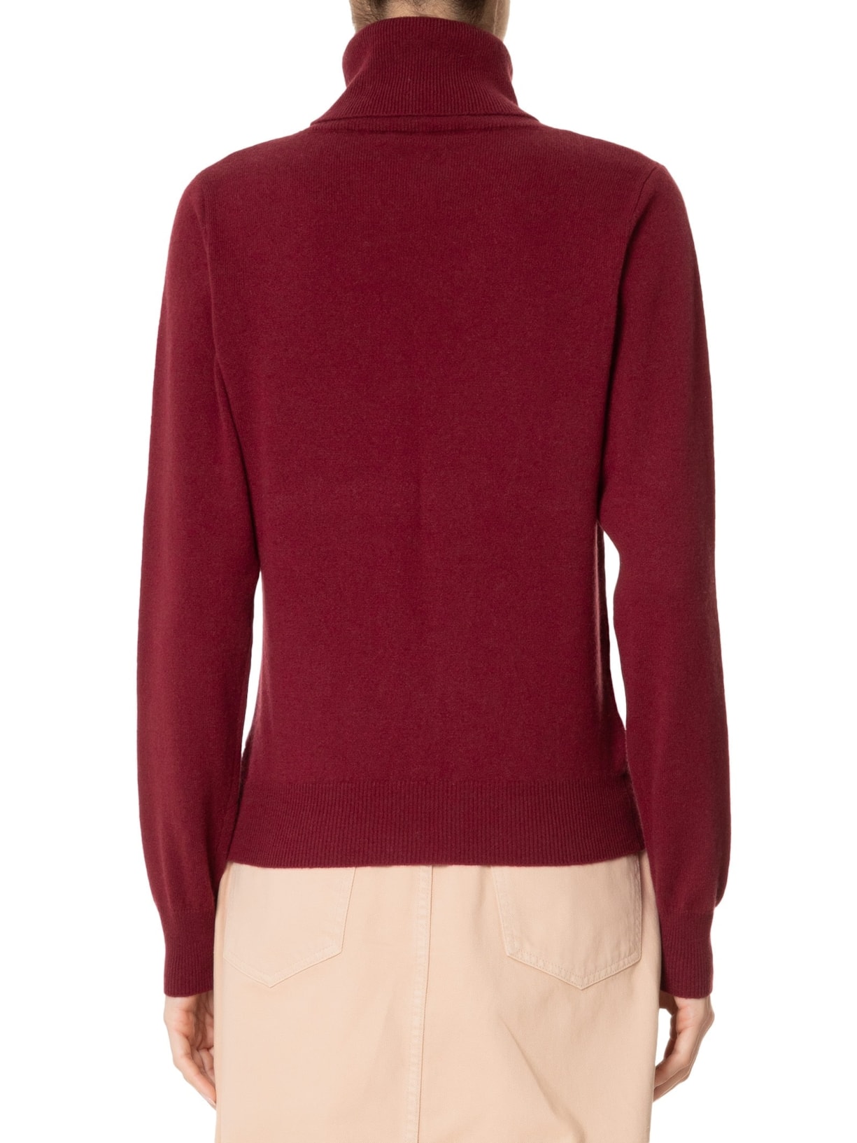 Blusa Feminina Gola Rulê Puro Cashmere Vinho '2Essential