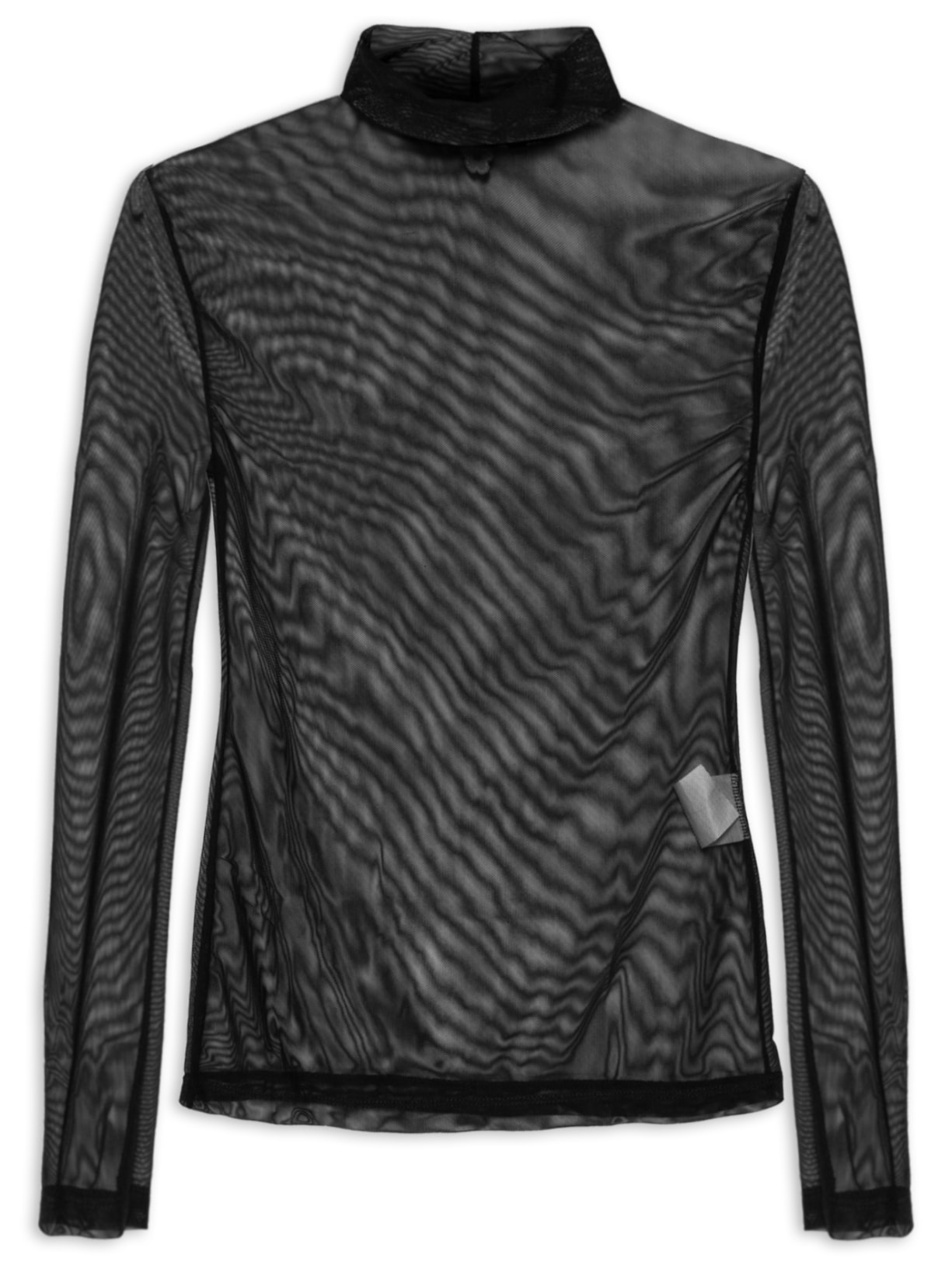 Blusa Feminina Gola Tule - Preto