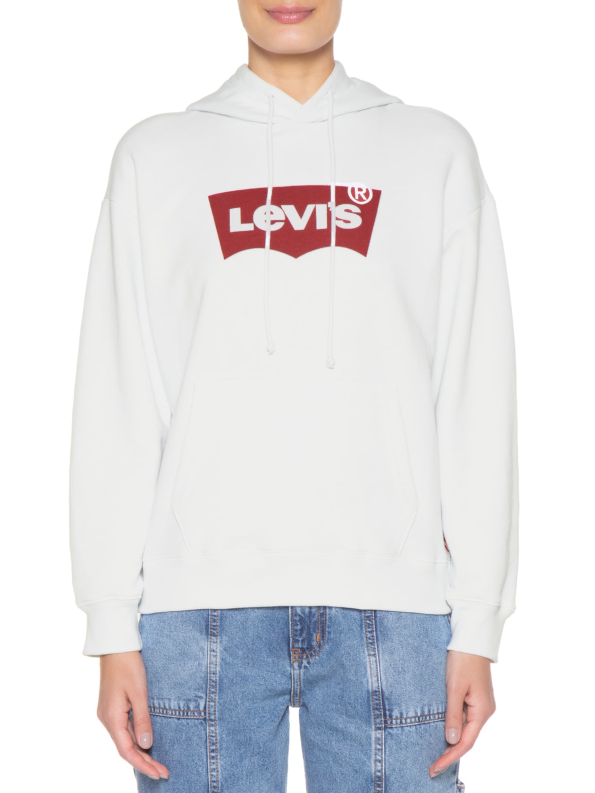 Blusa Feminina Graphic Standard Hoodie Branco Levi's