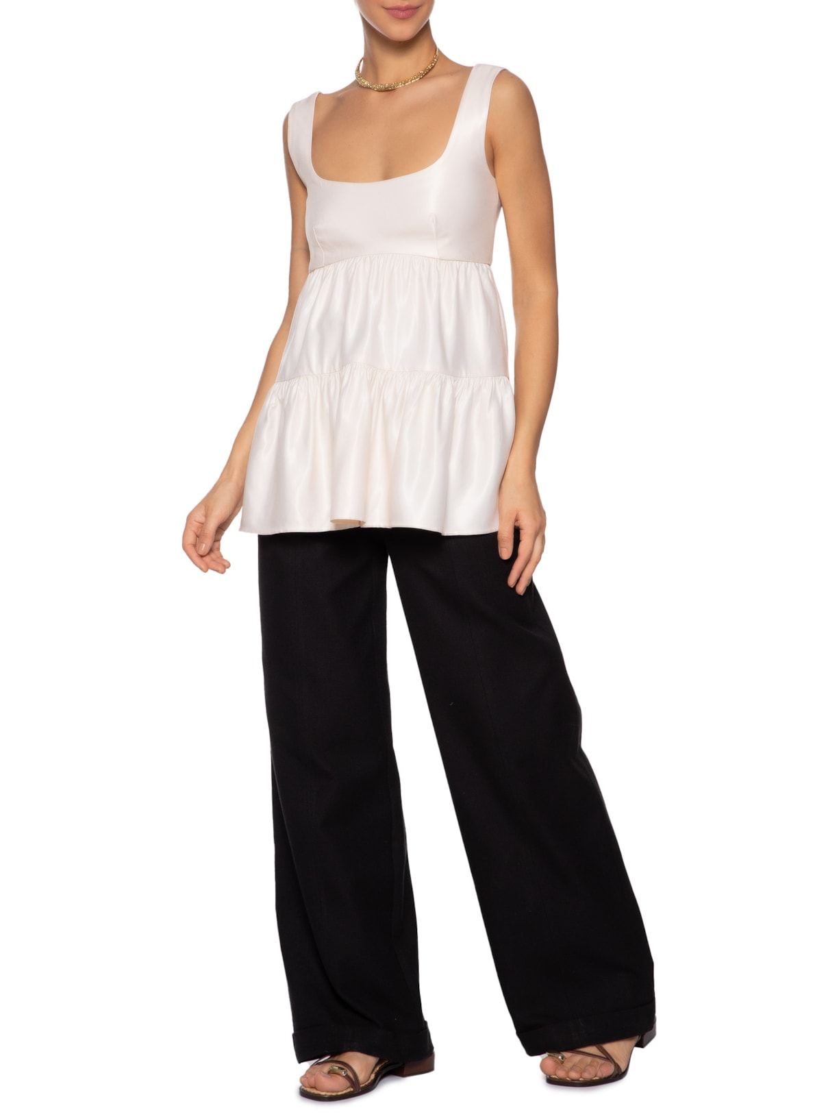 Blusa Feminina Greta Off White Aluf