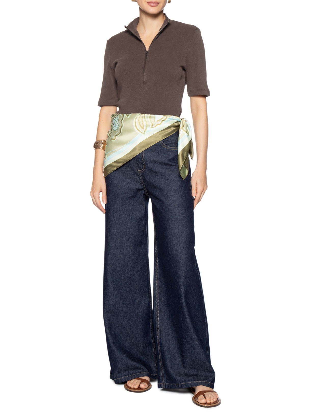 Blusa Feminina Halina – Marrom Le Lis
