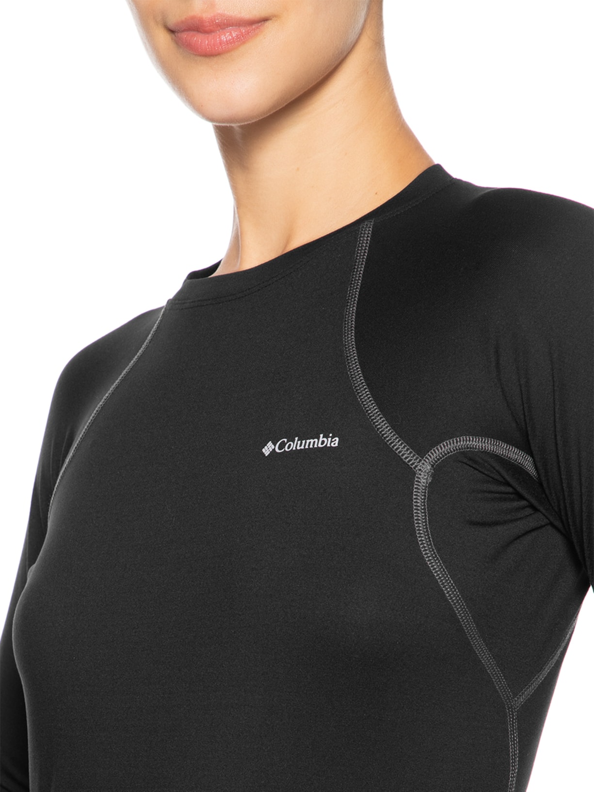 Blusa Feminina Heavyweight Stretch Long Sleeve Preto Columbia