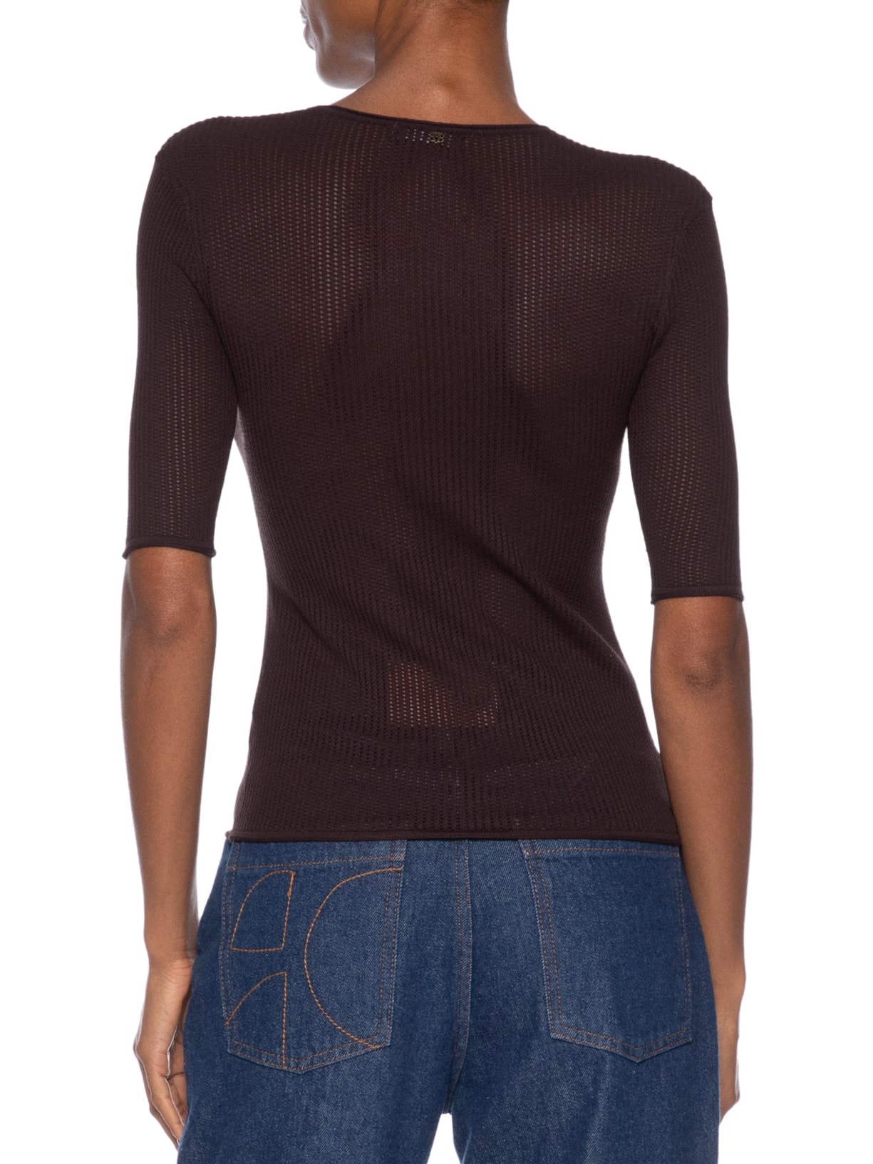 Blusa Feminina Helen Ganache Tricot Marrom Bo.bô