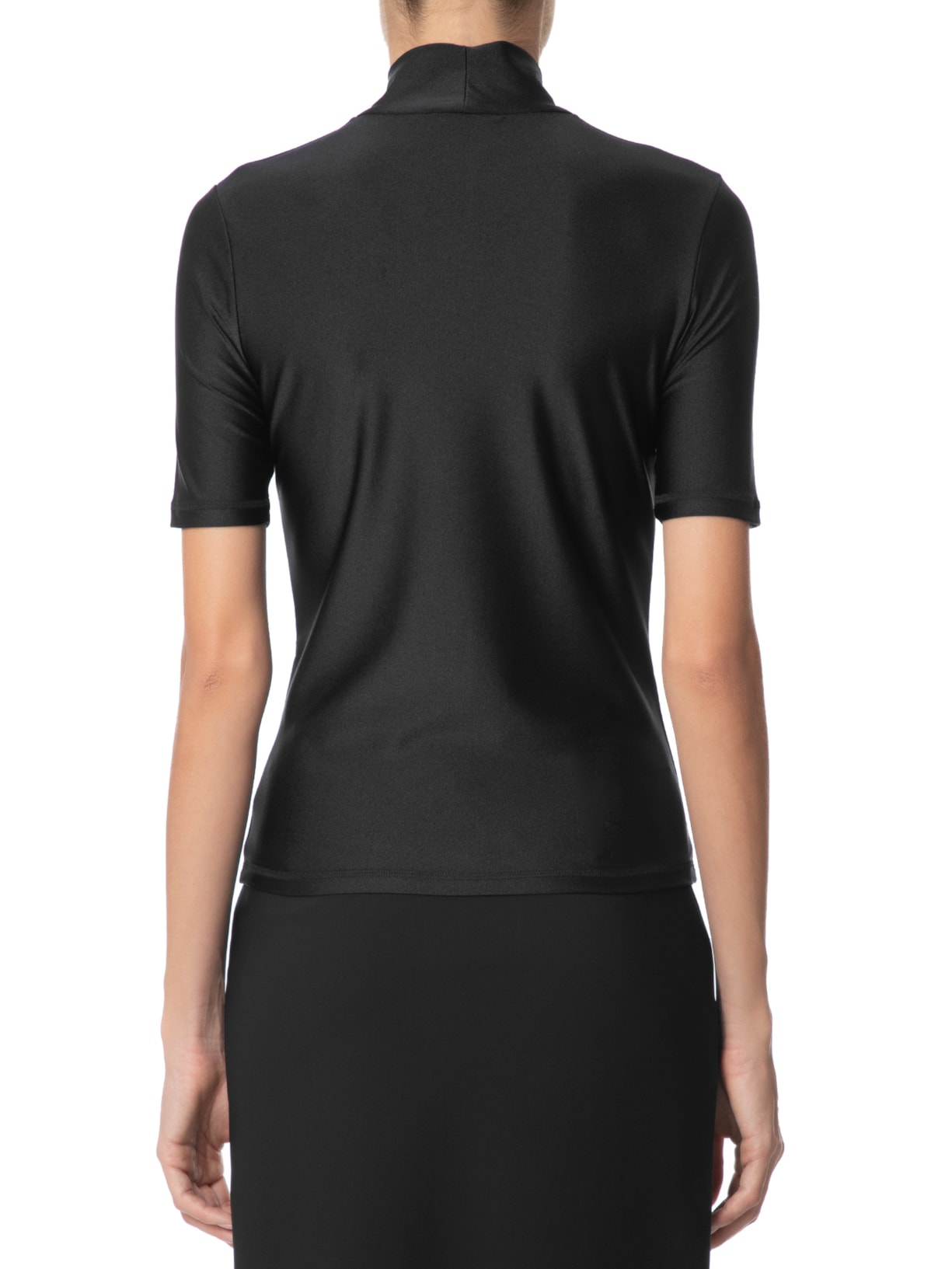 Blusa Feminina High Neck Fitted Top Preto Coperni