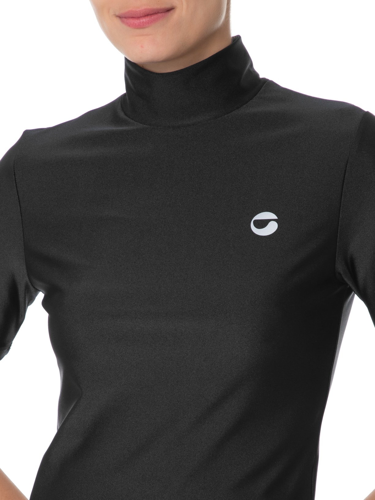 Blusa Feminina High Neck Fitted Top Preto Coperni