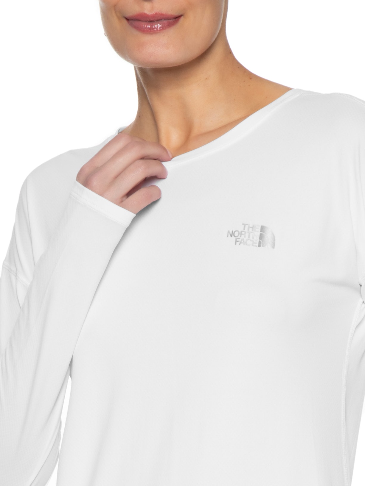 Blusa Feminina Hyper Tee L/S Crew Branco The North Face