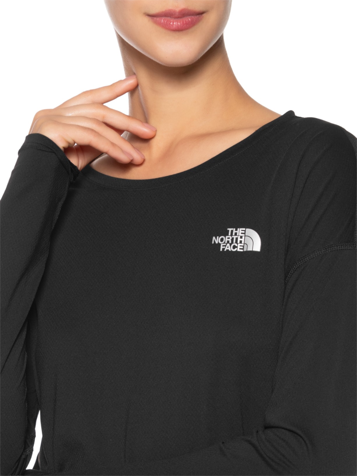 Blusa Feminina Hyper Tee L/S Crew Preto The North Face