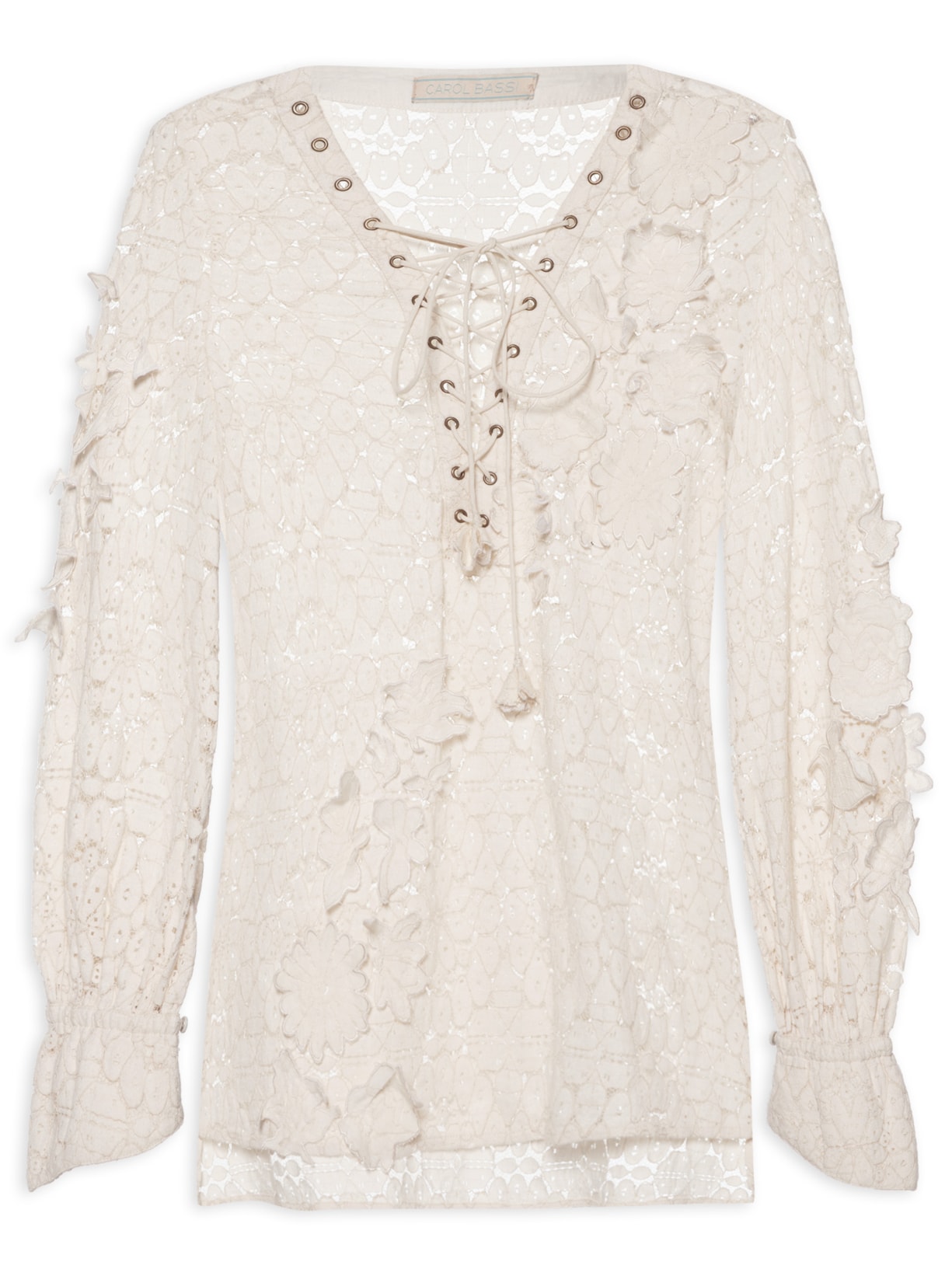 Blusa Feminina Imogen Bege Carol Bassi