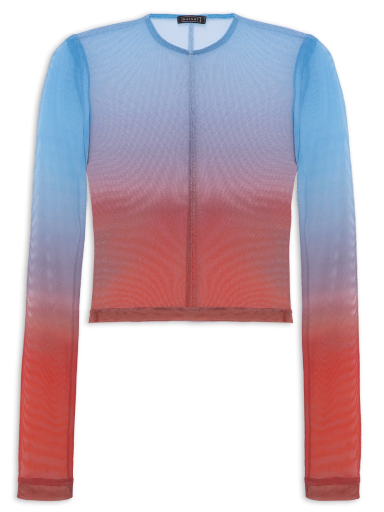 Blusa Feminina Inah Tule Estampado - Azul