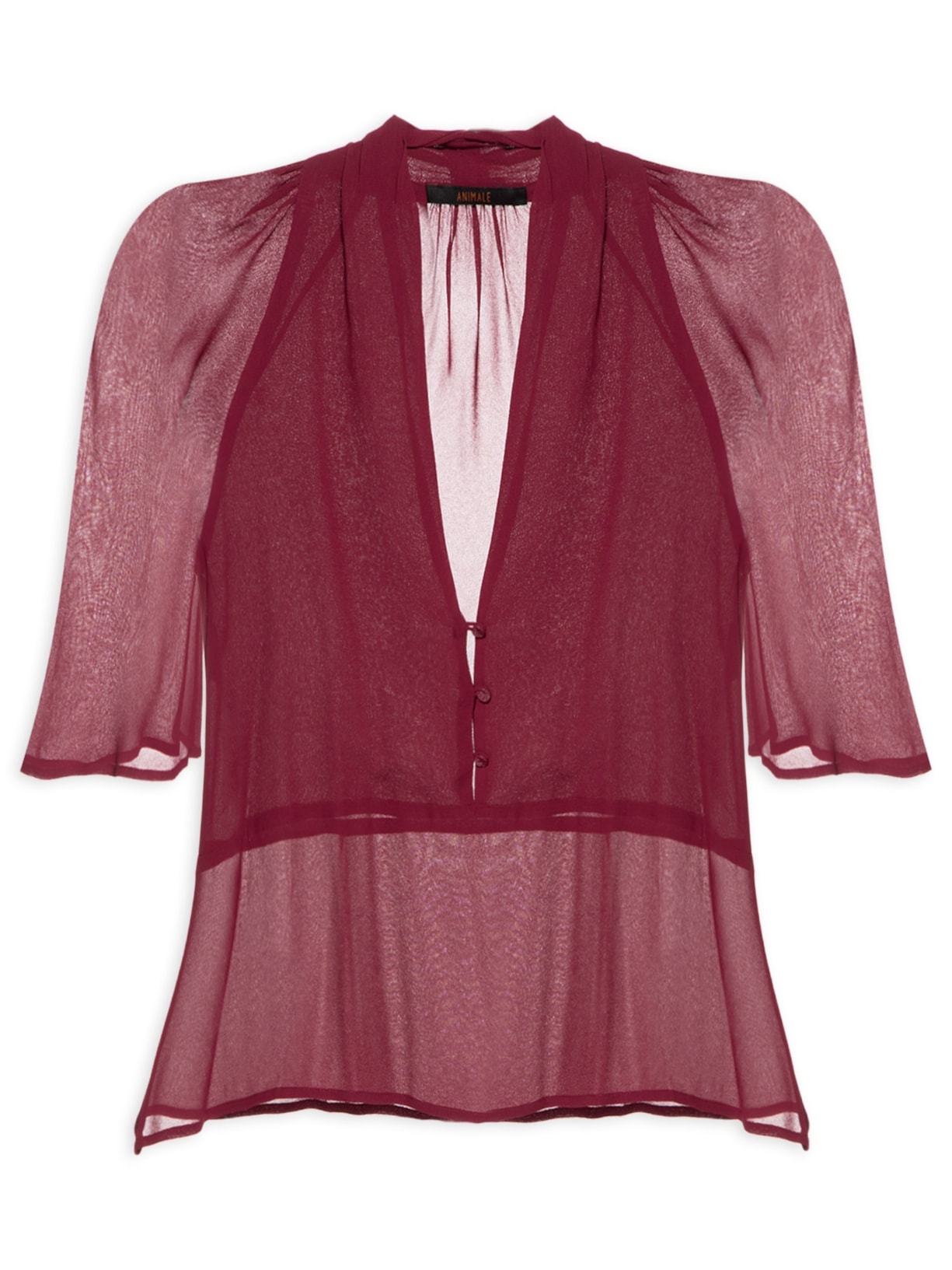 Blusa Feminina Ines Botões - Vermelho