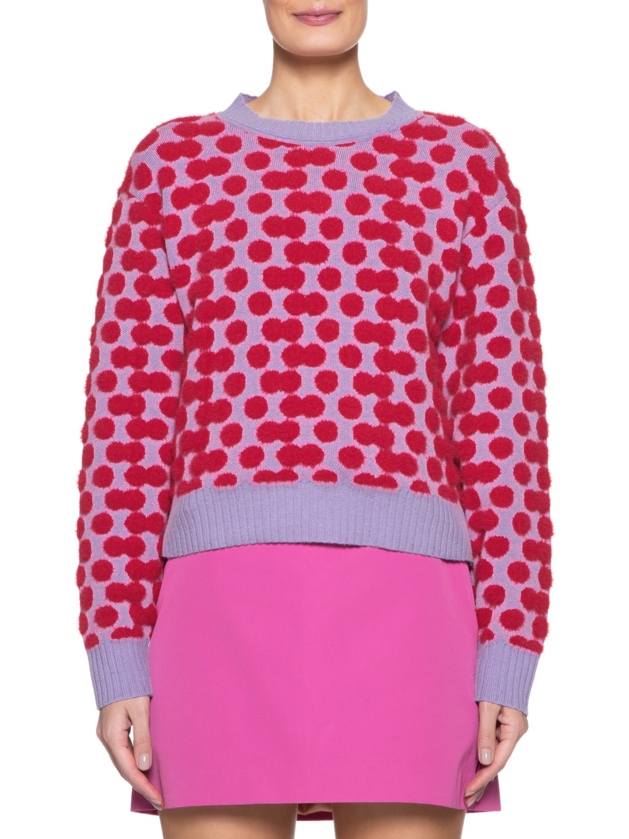 Blusa Feminina Jacquard Duo Marles Vermelho Nk