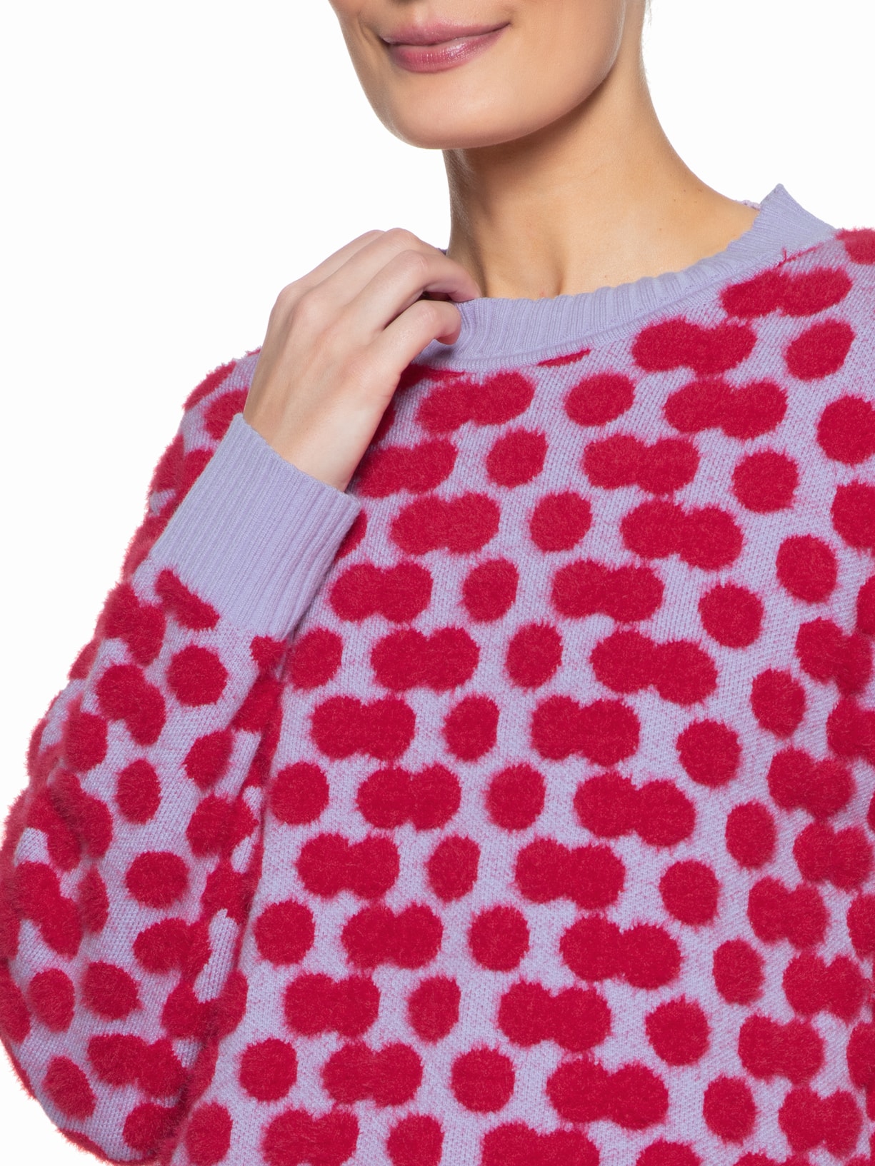 Blusa Feminina Jacquard Duo Marles Vermelho Nk