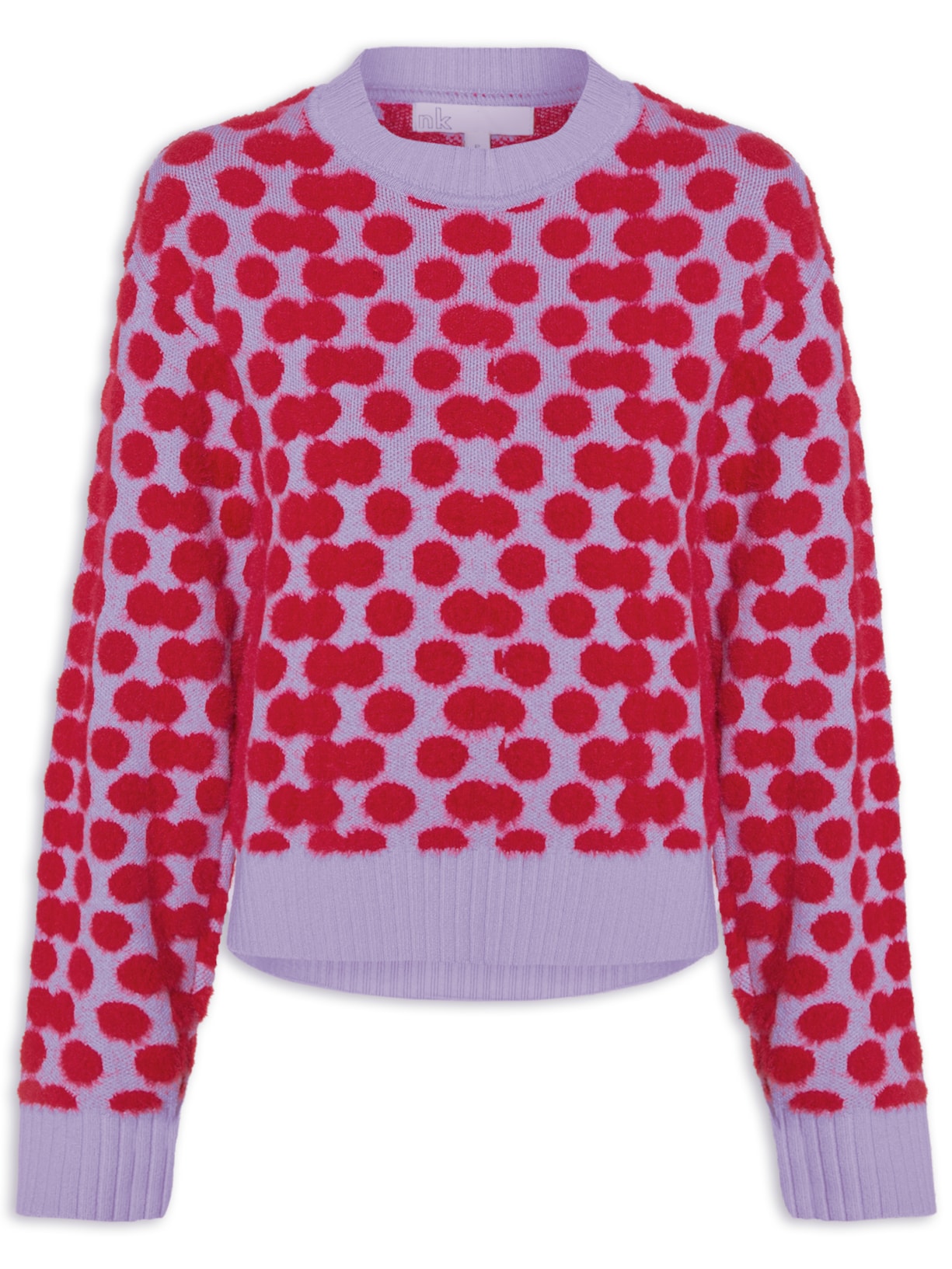 Blusa Feminina Jacquard Duo Marles Vermelho Nk