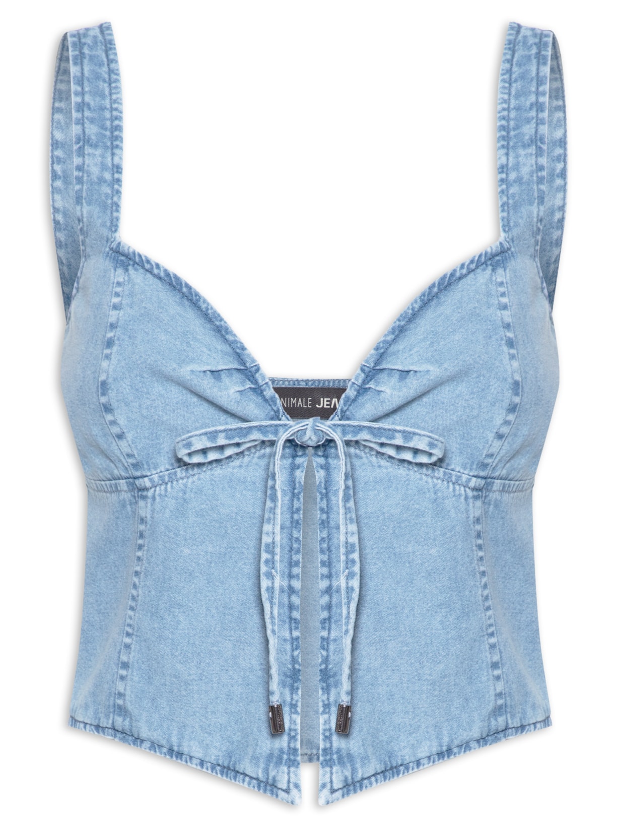 Blusa Feminina Jeans Light Denin - Azul