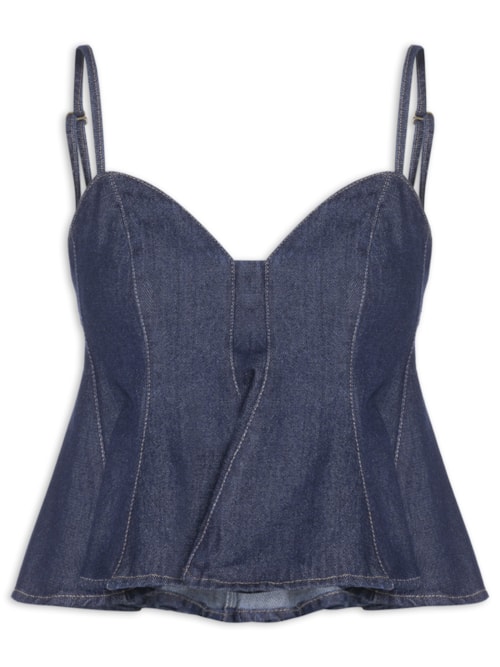 Blusa Feminina Jeans Original - Azul