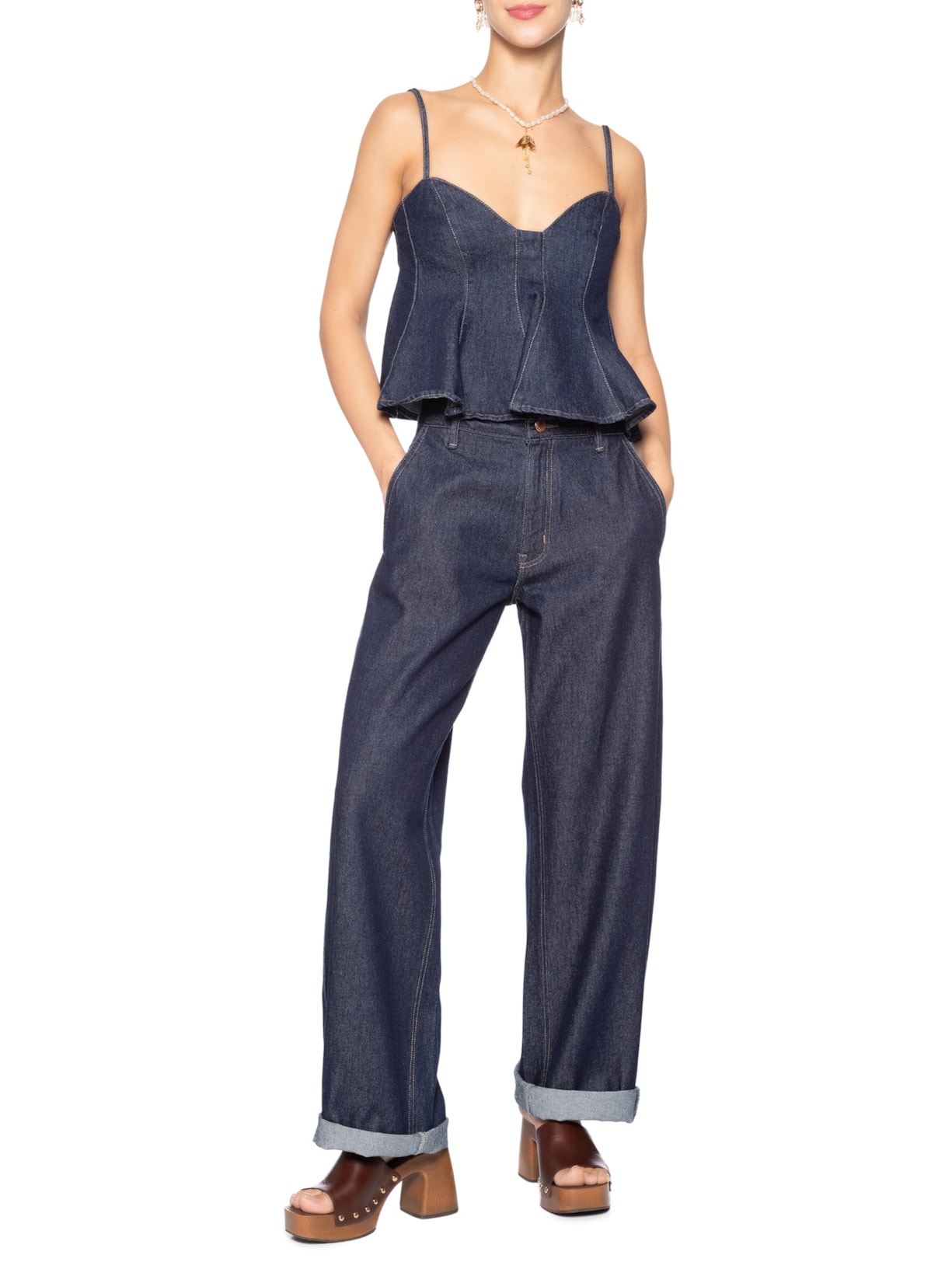 Blusa Feminina Jeans Original Azul Farm