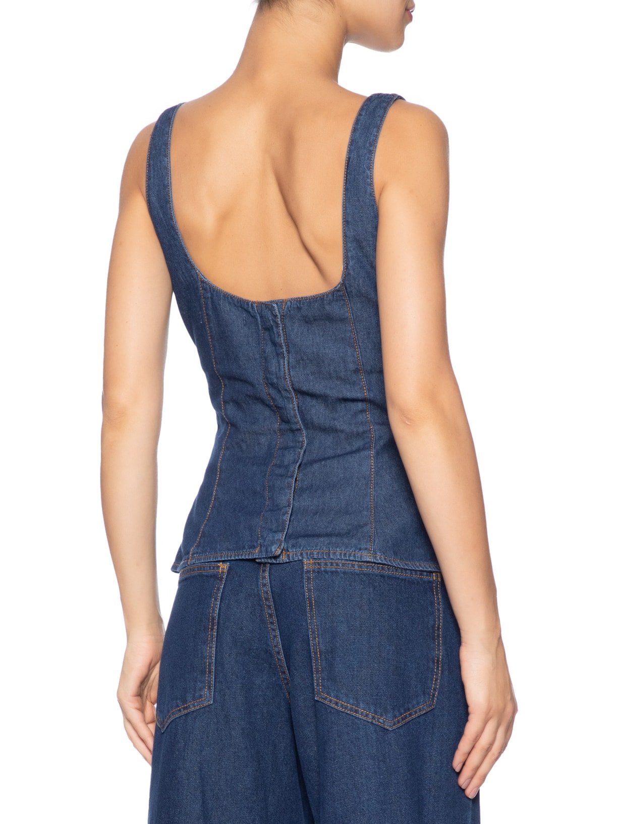 Blusa Feminina Jeans Pregas Azul Dress To