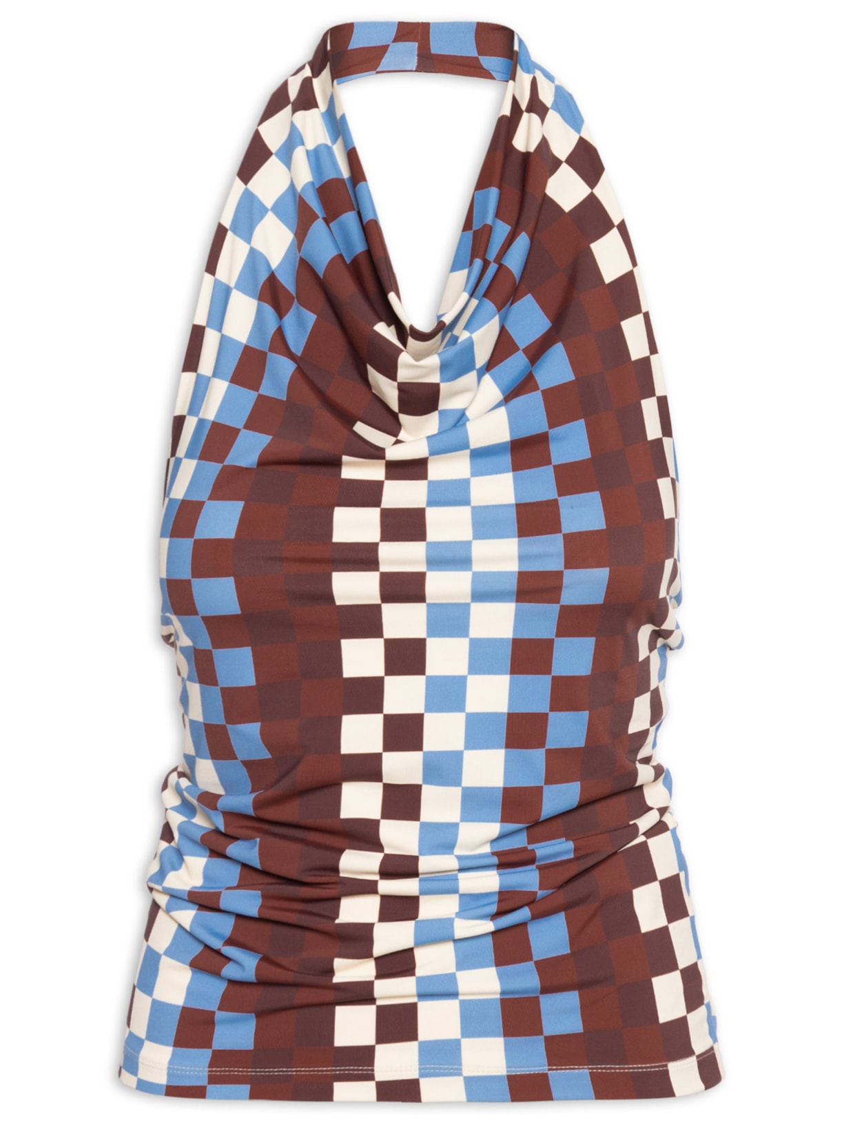 Blusa Feminina Jersey Estampa Harmonia Marrom Dress To